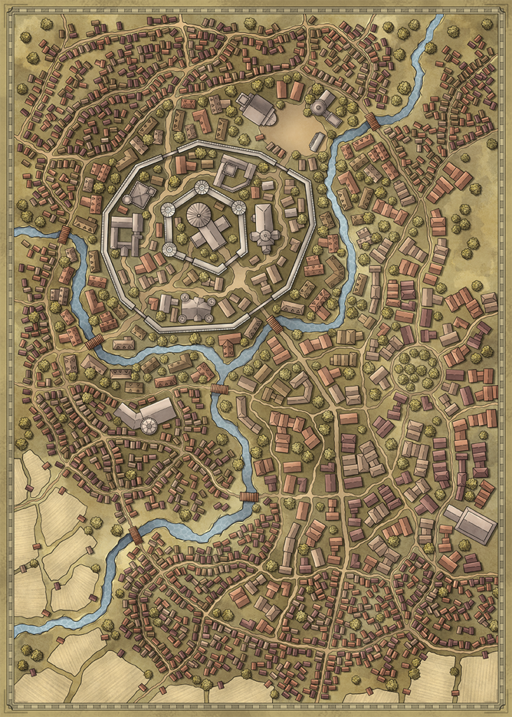 Colored city map