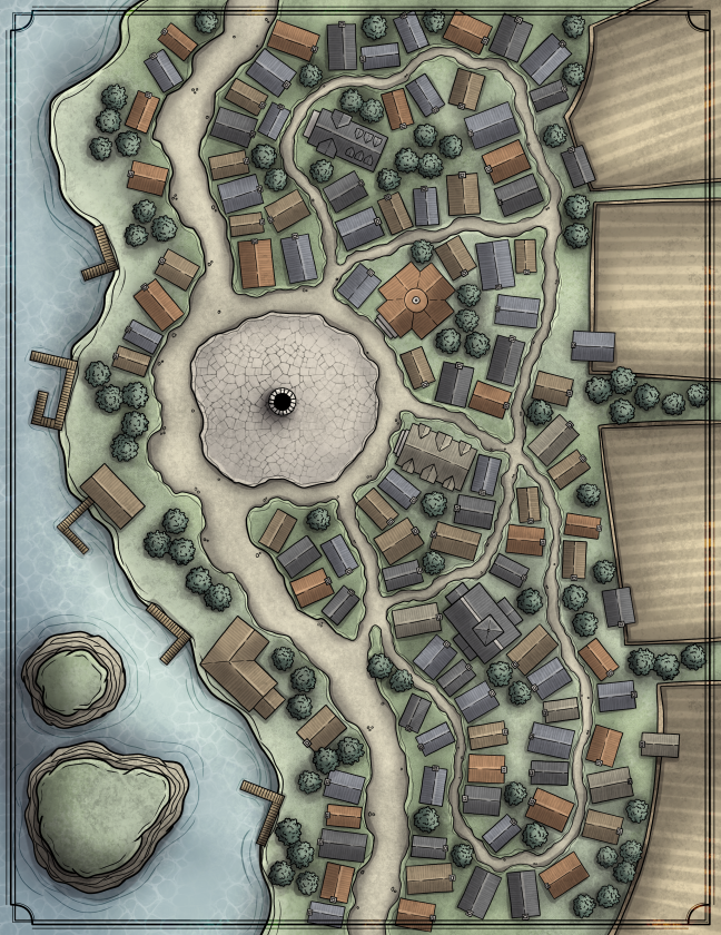 Town map for D&D book