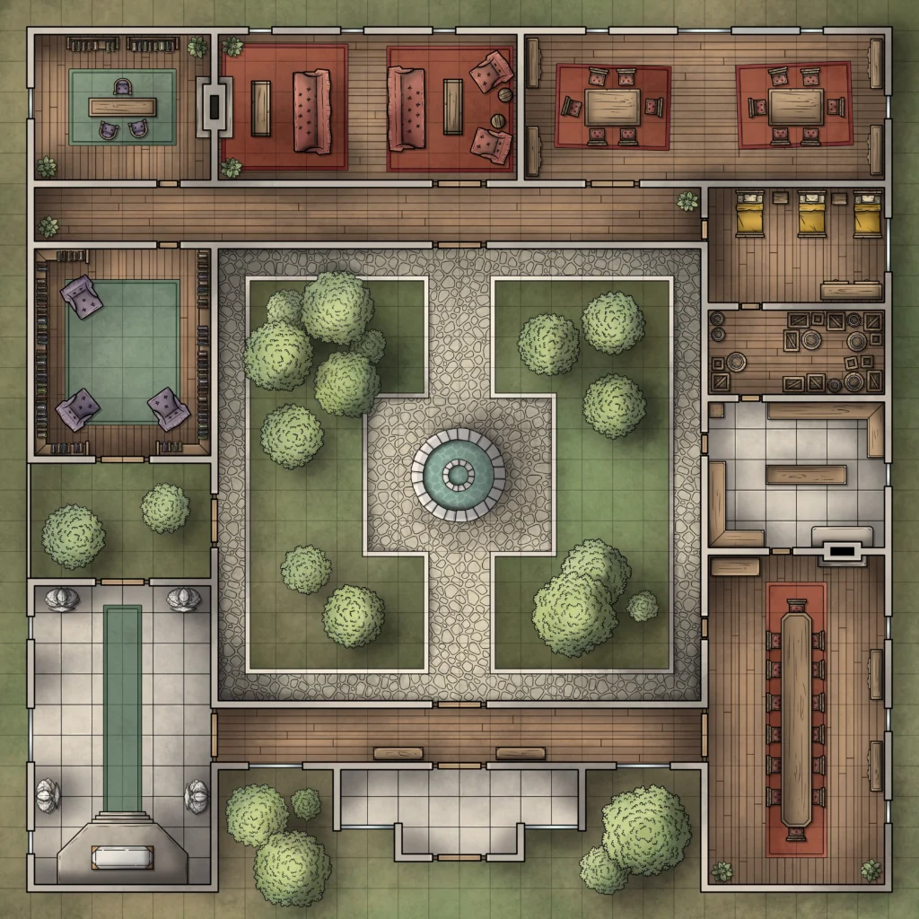 Colored battlemap for D&D aventure
