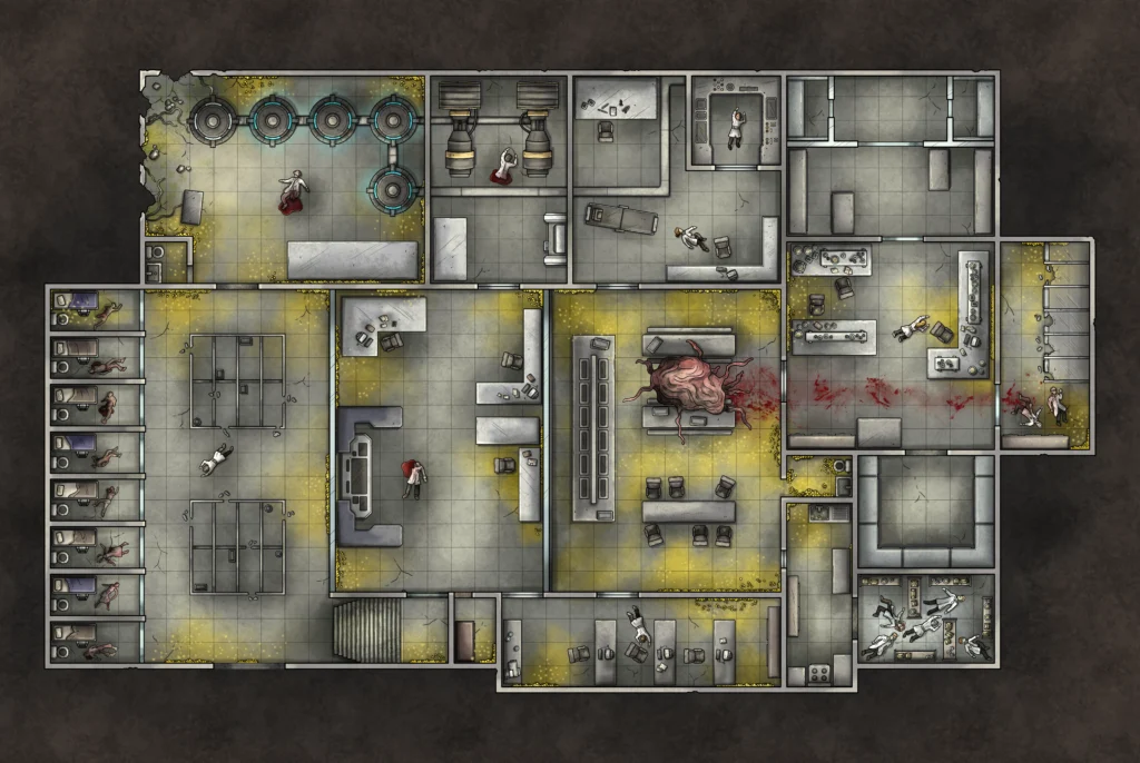 Colored battlemap for Pathfinder one shot